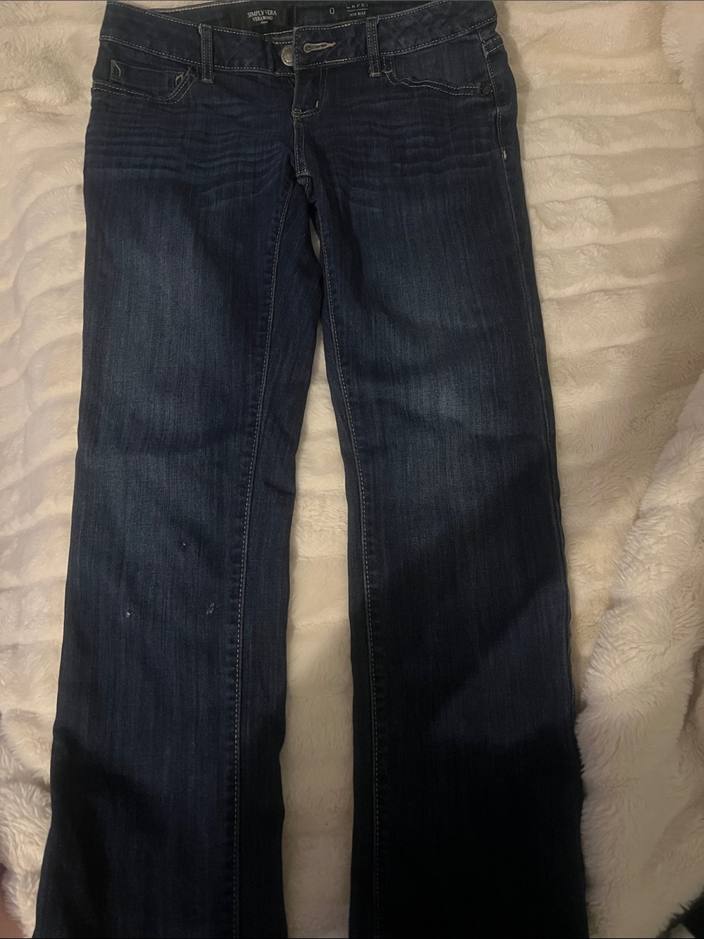Simply Vera Vera Wang Dark Indigo Straight Leg Jeans
